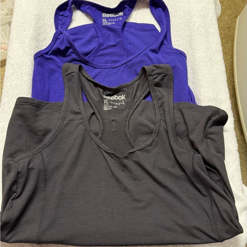 Reebok Women's Racerback Tank Top - Purple and dark gray